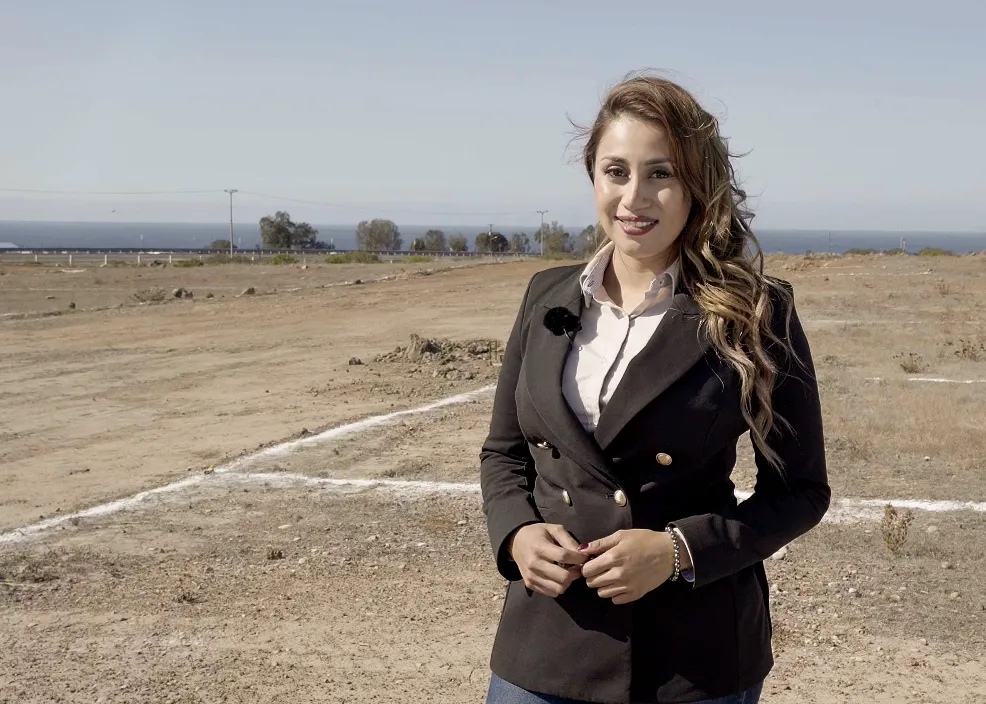 Vista panorámica de viñedos con colinas en el Valle de Guadalupe, Baja California.